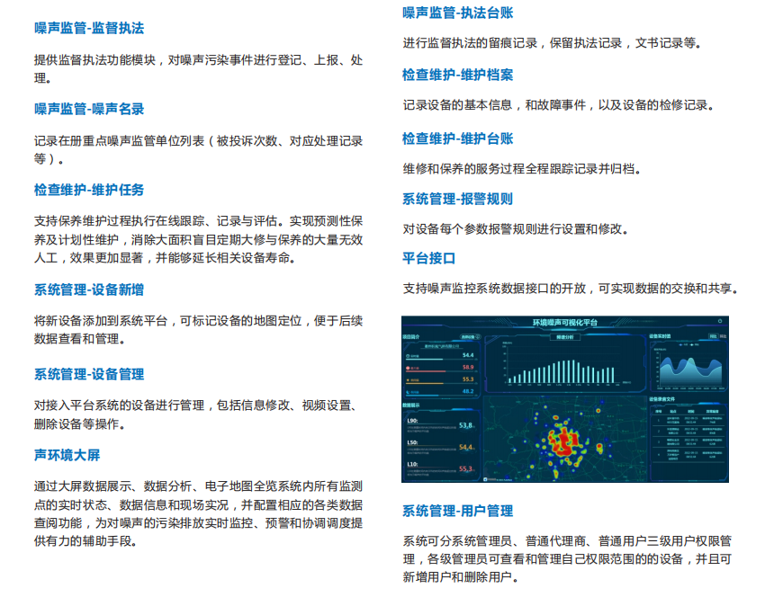 噪聲環境監管平臺