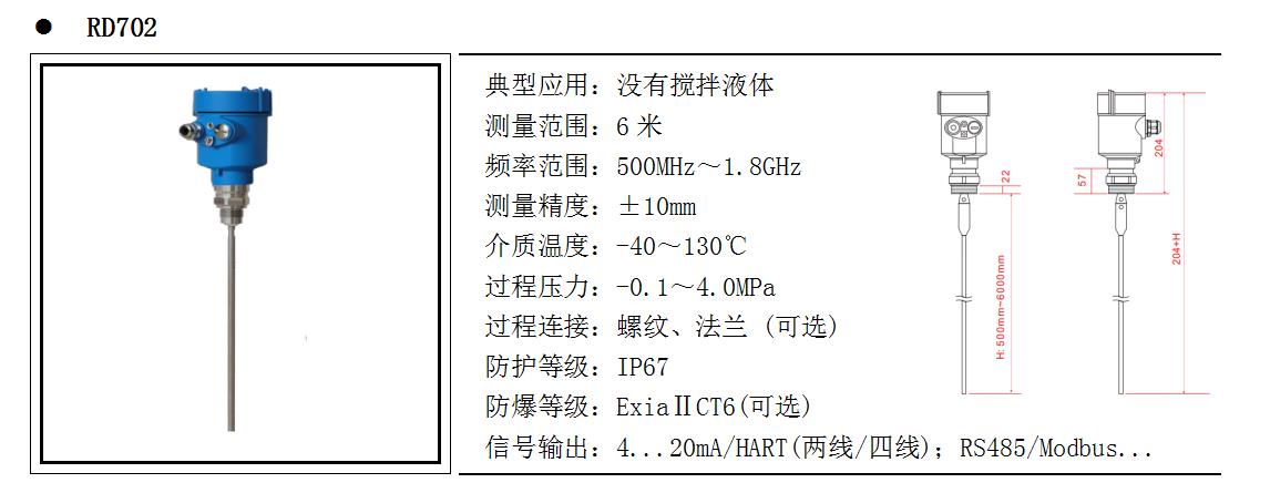 1.8G導波雷達物位計